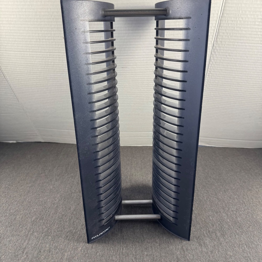 Atlantic CD Storage Tower Rack 40 Capacity Vertical Media Organizer Smoke Blue - Picture 3 of 5
